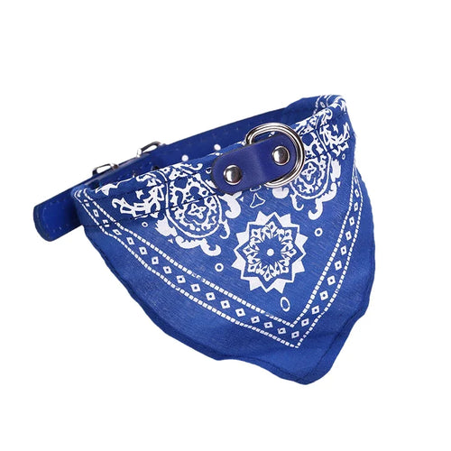 PU Cat Dog Collar with Scarf for Small Medium Dogs Chihuahua Corgi