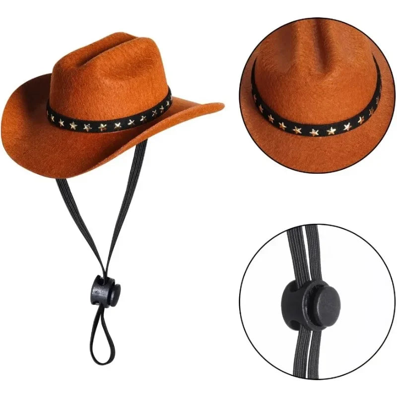 Pet Dog Hat Star Cowboy Hat Pet Supplies Adjustable Dog Costume Top