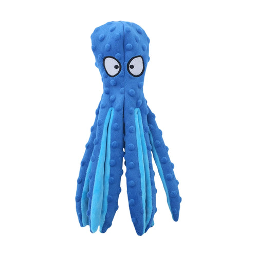 Squeaky Octopus Dog Toys Interactive Puppy Toy No Stuffing Plush Bite