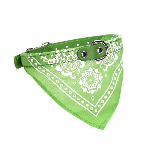PU Cat Dog Collar with Scarf for Small Medium Dogs Chihuahua Corgi