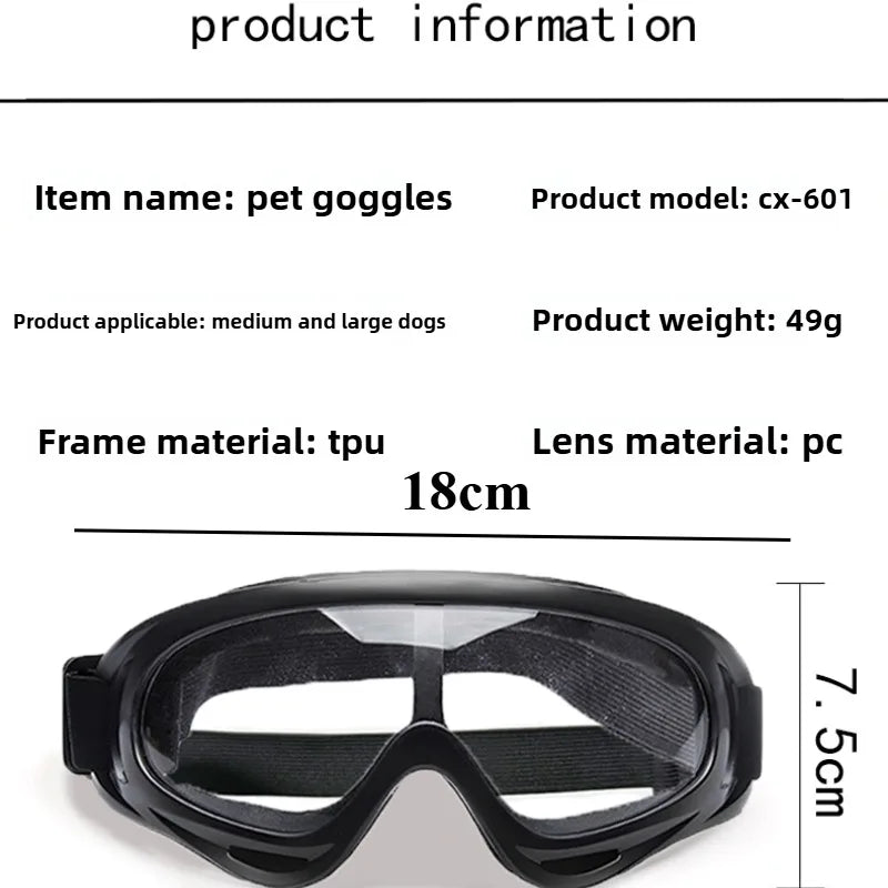 Pet Adjustable Dog Goggles Sunglasses Anti-UV Sun Glasses Eye Wear