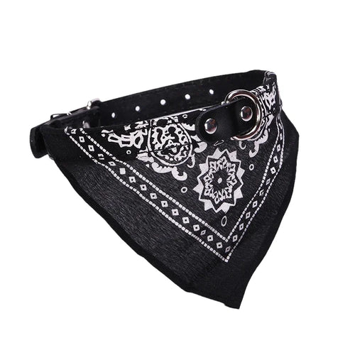 PU Cat Dog Collar with Scarf for Small Medium Dogs Chihuahua Corgi