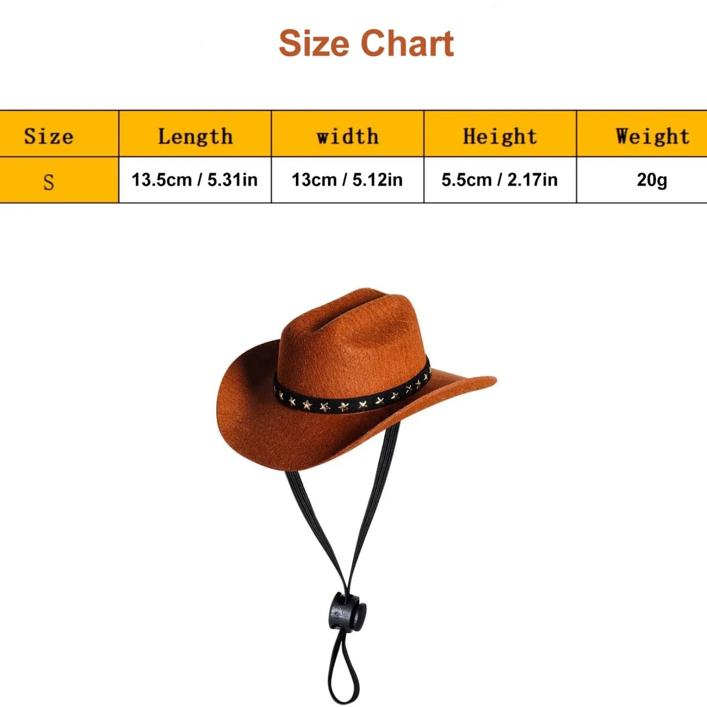 Pet Dog Hat Star Cowboy Hat Pet Supplies Adjustable Dog Costume Top