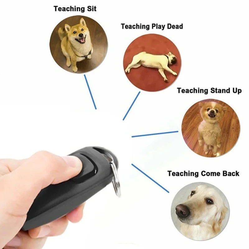 Pet Multifunction 2 in 1 Clicker & Whistle Dog Trainer Clicker With