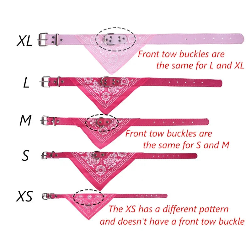 PU Cat Dog Collar with Scarf for Small Medium Dogs Chihuahua Corgi