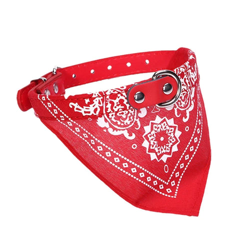 PU Cat Dog Collar with Scarf for Small Medium Dogs Chihuahua Corgi