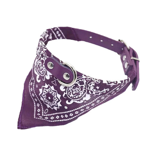 PU Cat Dog Collar with Scarf for Small Medium Dogs Chihuahua Corgi
